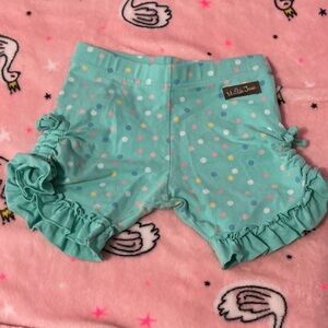 Matilda Jane Aqua Polka Dot Ruffle Shorts
